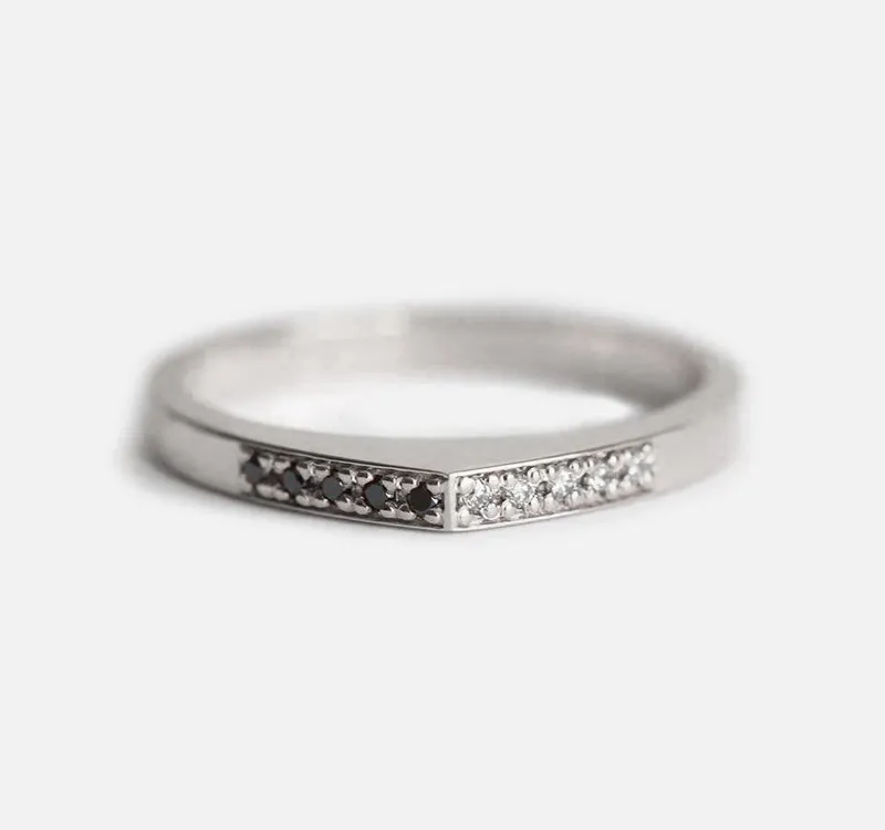 DIAMOND RING, 14K ROSE GOLD WEDDING BAND view 7