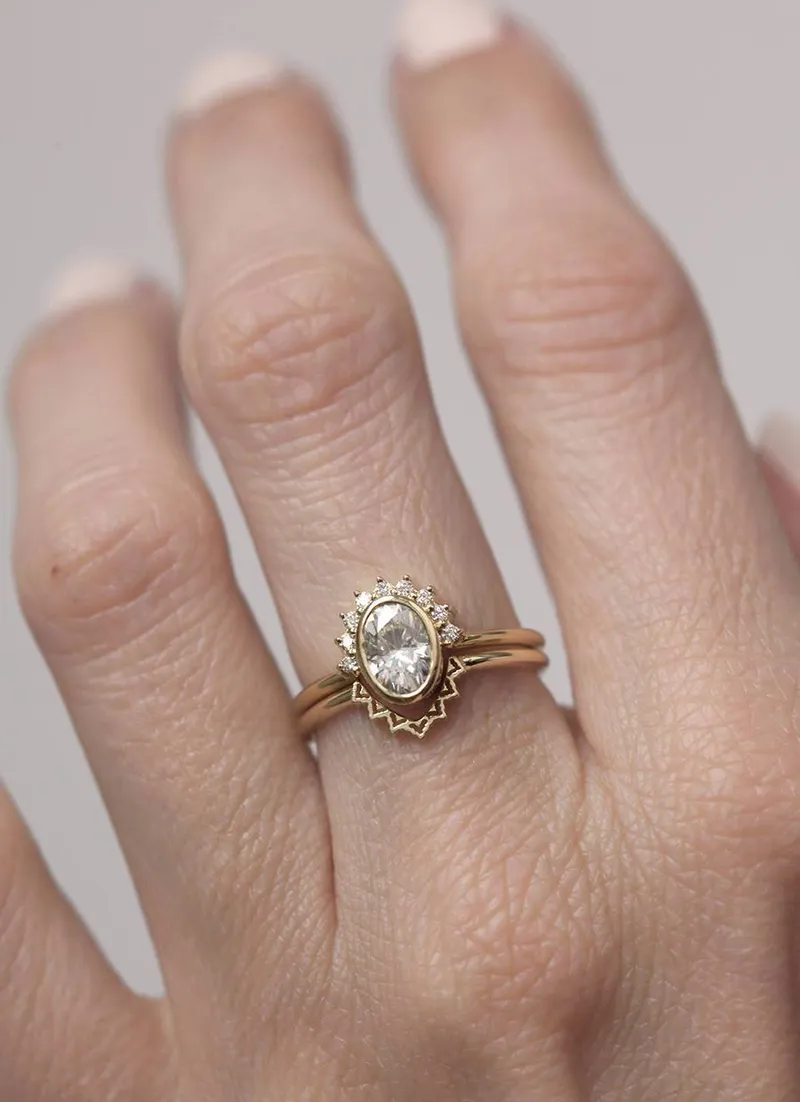 Diamond Ring, 18K Gold Engagement Ring view 2