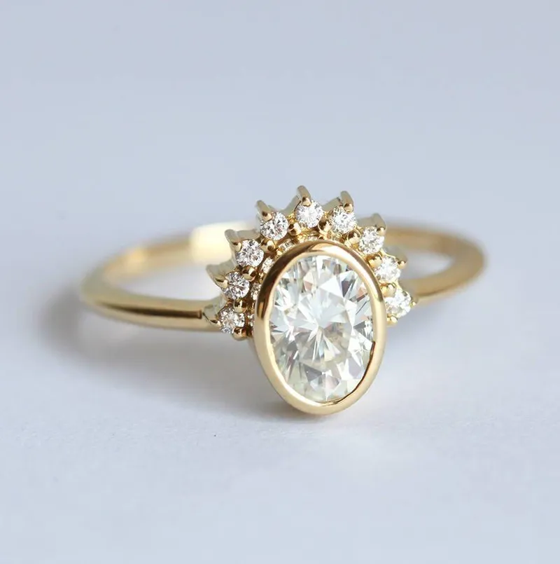 Diamond Ring, 18K Gold Engagement Ring view 3