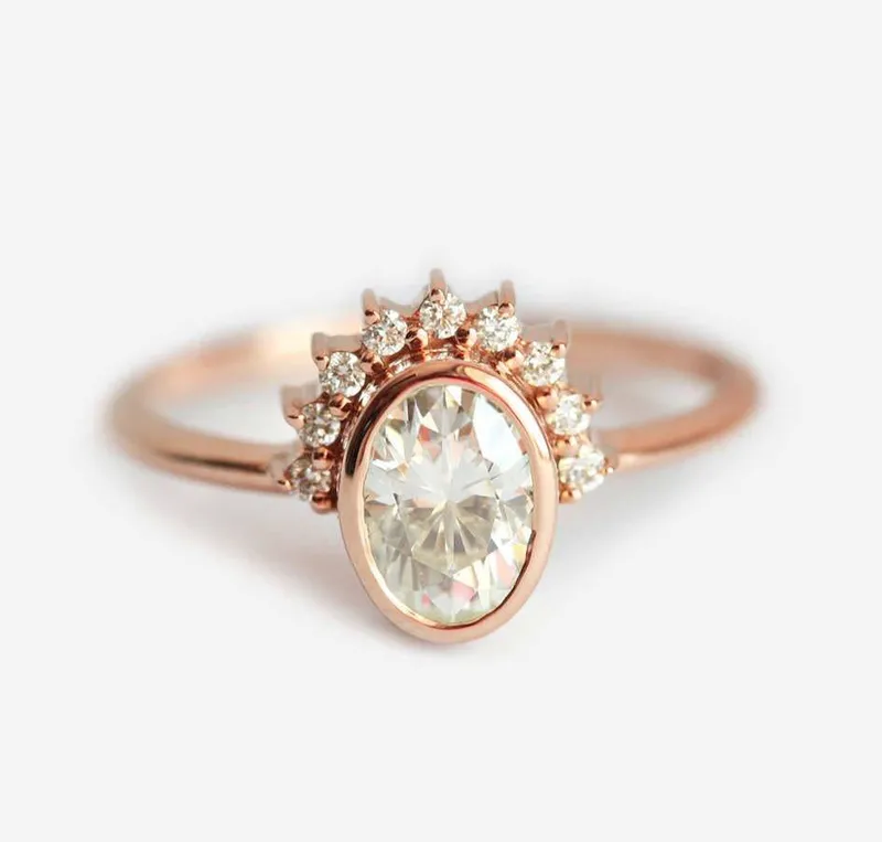 Diamond Ring, 18K Gold Engagement Ring view 6