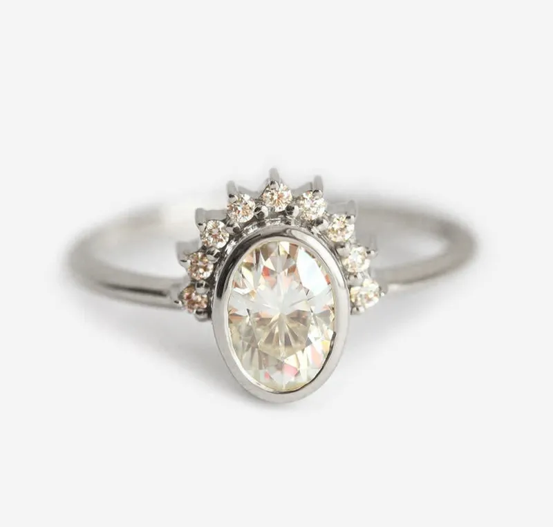 Diamond Ring, 18K Gold Engagement Ring view 7
