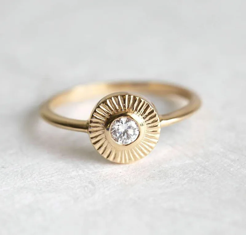Diamond Ring, 18K Rose Gold Ring view 6
