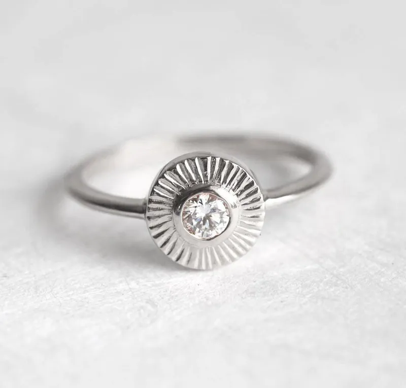Diamond Ring, 18K Rose Gold Ring view 7