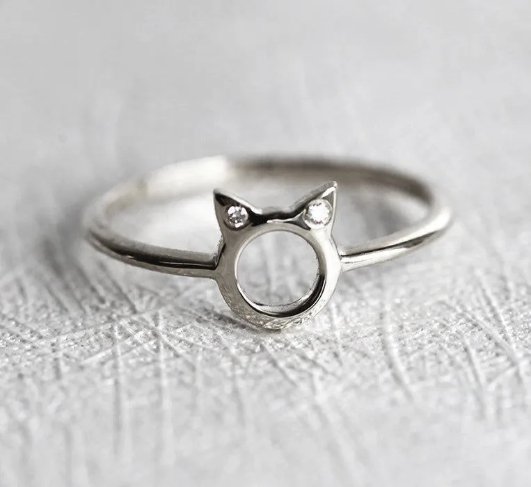 DIAMOND RING, CAT EARS RING view 7
