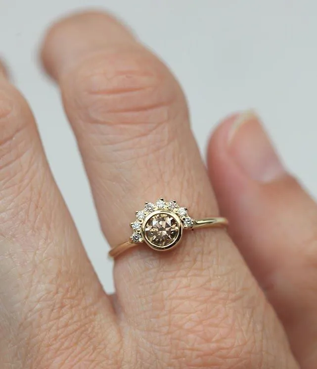 Diamond Ring, Champagne Engagement Ring view 7