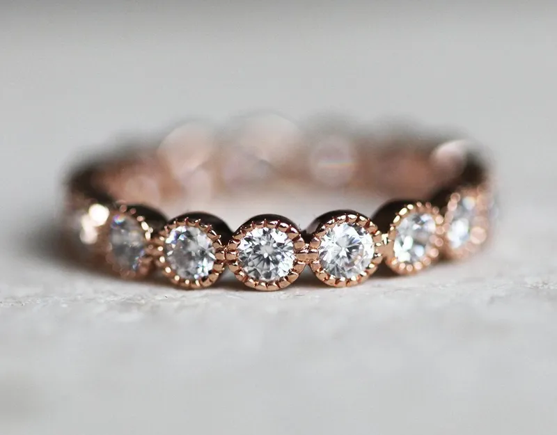 DIAMOND RING, ETERNITY WEDDING BAND view 2