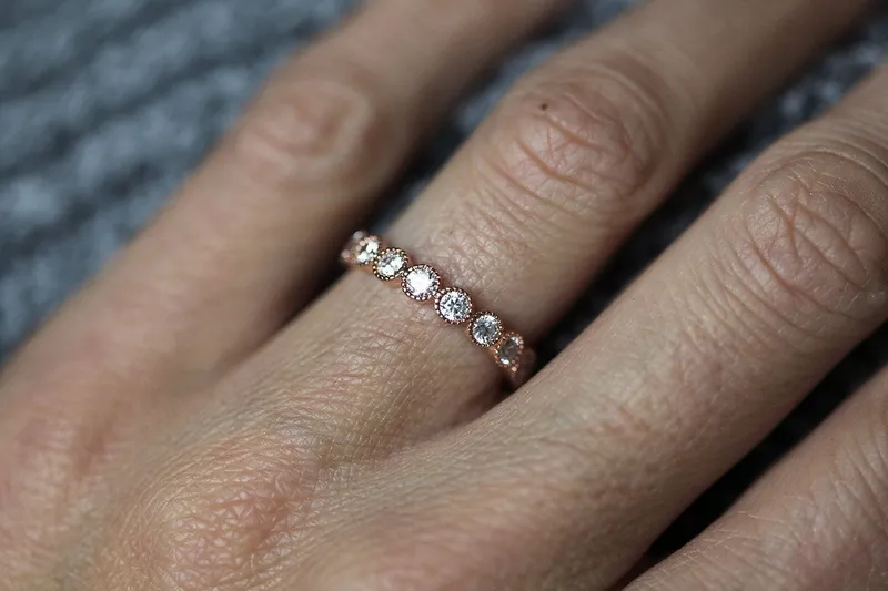 DIAMOND RING, ETERNITY WEDDING BAND view 3