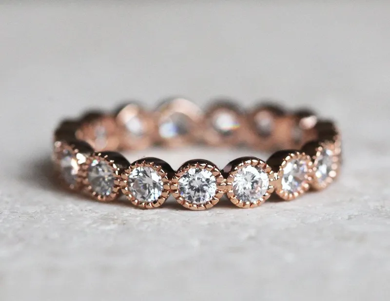 DIAMOND RING, ETERNITY WEDDING BAND view 4