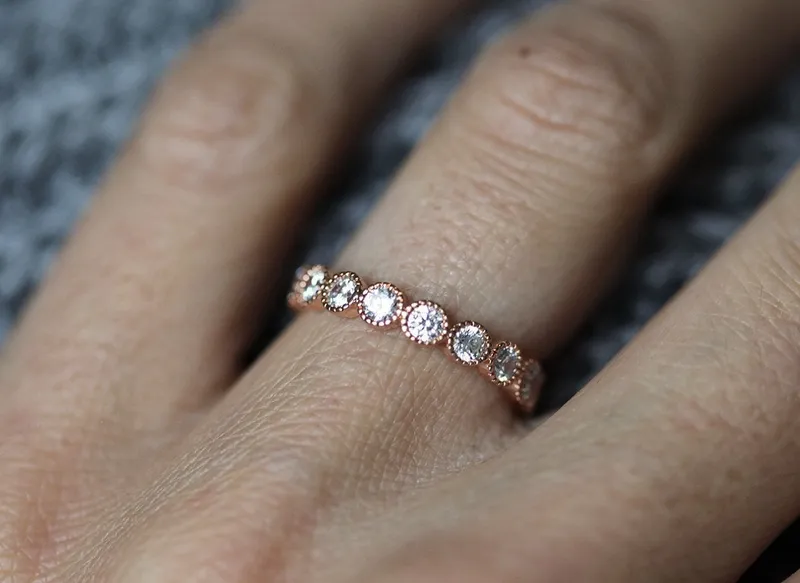DIAMOND RING, ETERNITY WEDDING BAND diamond round cut engagement ring