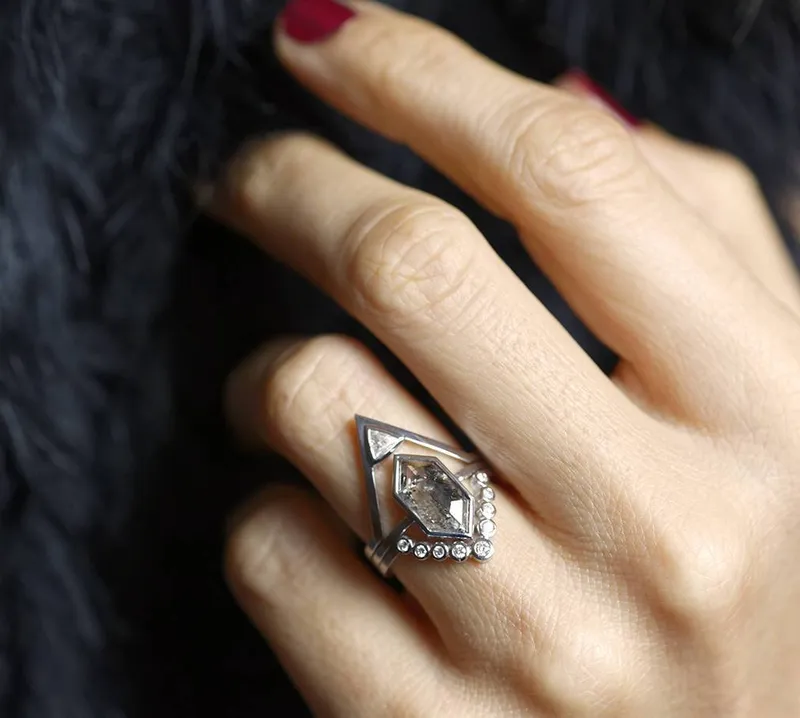 Diamond Ring, Matching Diamond Band view 3