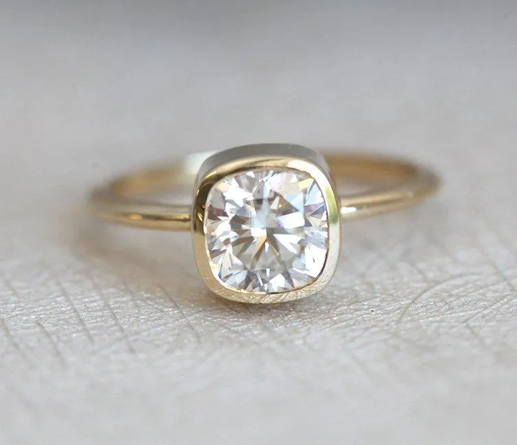 Diamond Ring, Moissanite Ring Set view 7