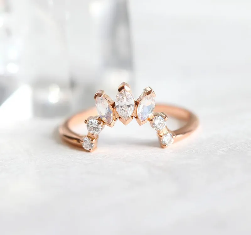 Diamond Ring, Moonstone Ring view 9