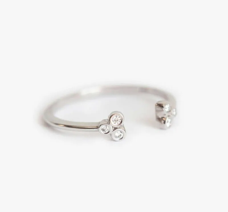 Diamond Ring, Open Cluster Wedding Ring diamond round cut engagement ring