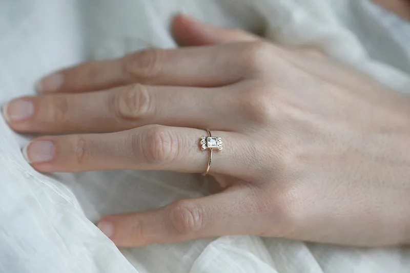 Diamond Ring, Princess Cut Diamond Ring view 2