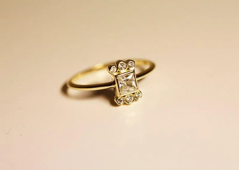 Diamond Ring, Princess Cut Diamond Ring view 3