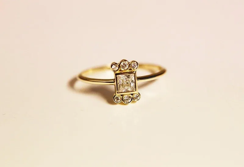 Diamond Ring, Princess Cut Diamond Ring view 4