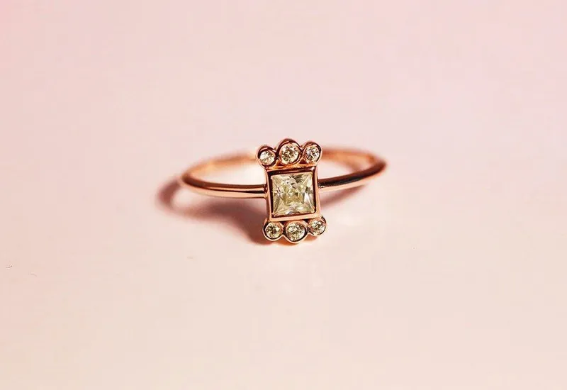 Diamond Ring, Princess Cut Diamond Ring view 5