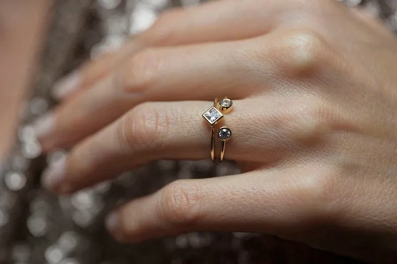 Diamond Ring, Princess Cut Engagement Ring vy 2