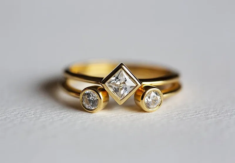 Diamond Ring, Princess Cut Engagement Ring vy 4
