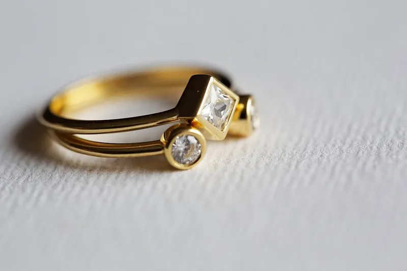 Diamond Ring, Princess Cut Engagement Ring vy 5