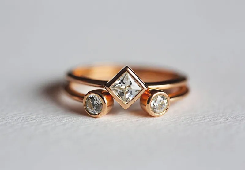 Diamond Ring, Princess Cut Engagement Ring vy 6