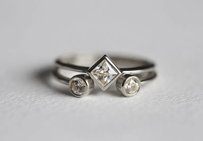 Diamond Ring, Princess Cut Engagement Ring vy 7
