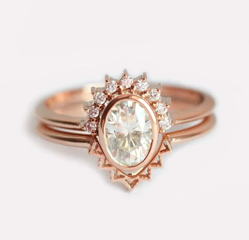 Diamond Ring Set, 18K Gold Ring view 6