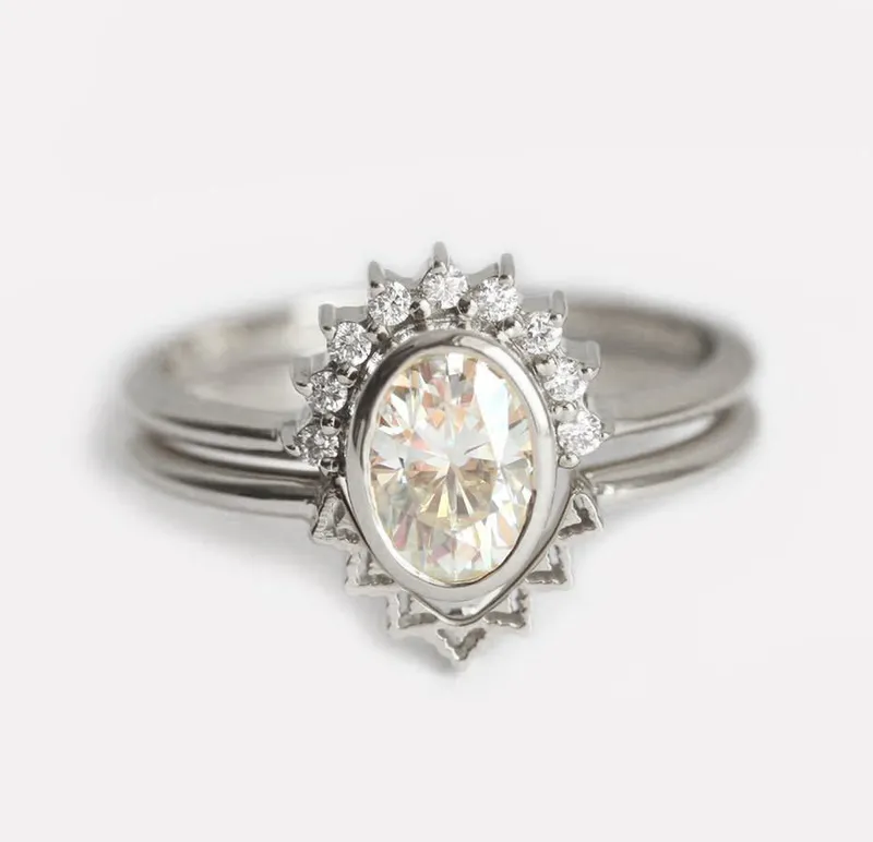 Diamond Ring Set, 18K Gold Ring view 7