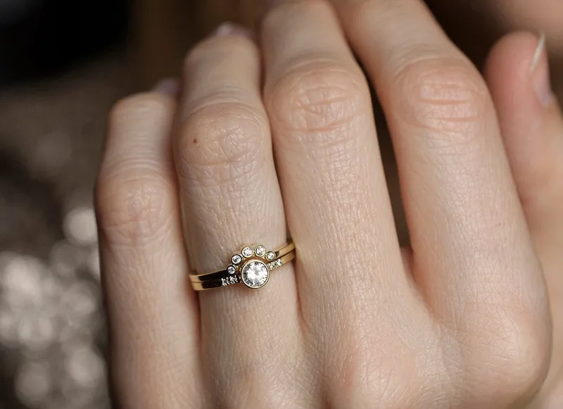 Diamond Ring Set, Engagement Ring Set view 2