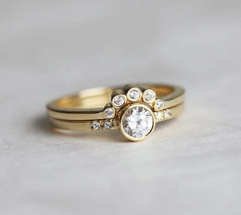 Diamond Ring Set, Engagement Ring Set view 3