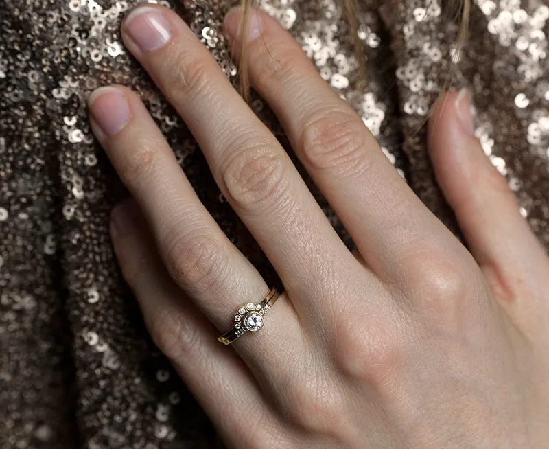 Diamond Ring Set, Engagement Ring Set view 4