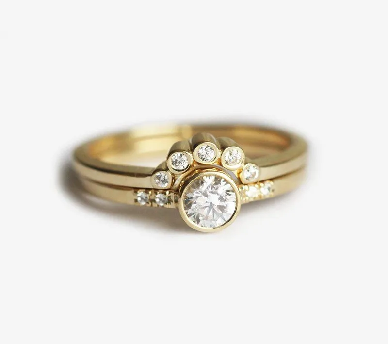 Diamond Ring Set, Engagement Ring Set view 5