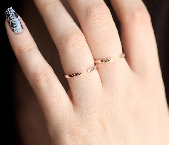 Diamond Ring Set, Rose Gold Engagement Ring Set vy 9