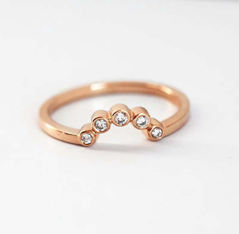 Diamond Ring, Simple Curved Ring view 4