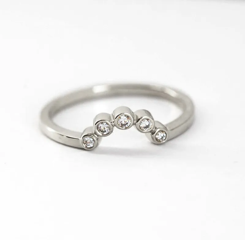 Diamond Ring, Simple Curved Ring view 5