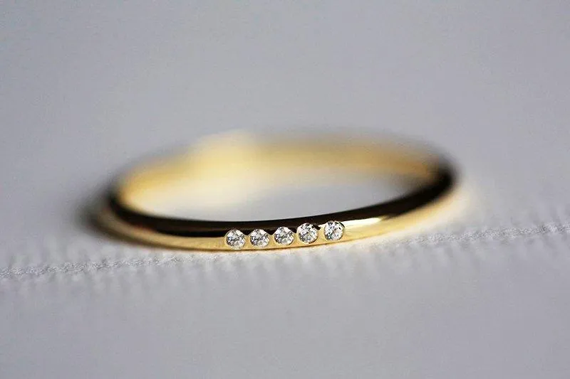 Diamond Ring, Wedding Band view 2