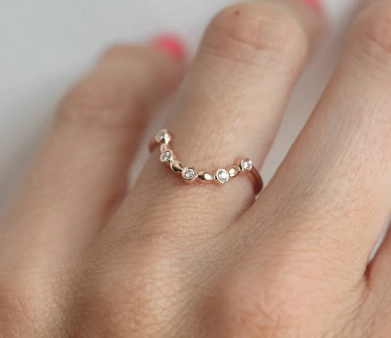 Diamond Ring, Wedding Band view 2