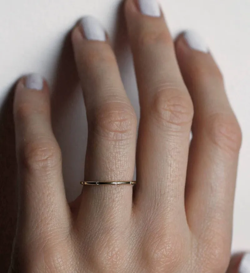 Diamond Ring, Wedding Band vy 3