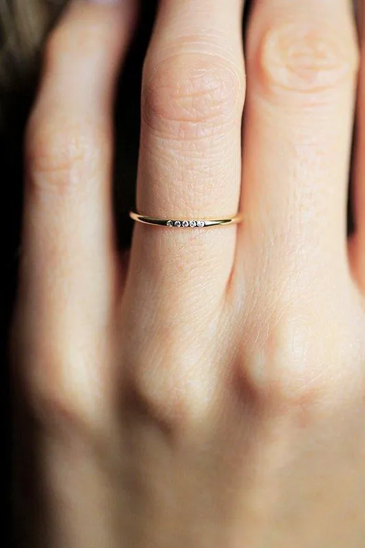 Diamond Ring, Wedding Band view 4