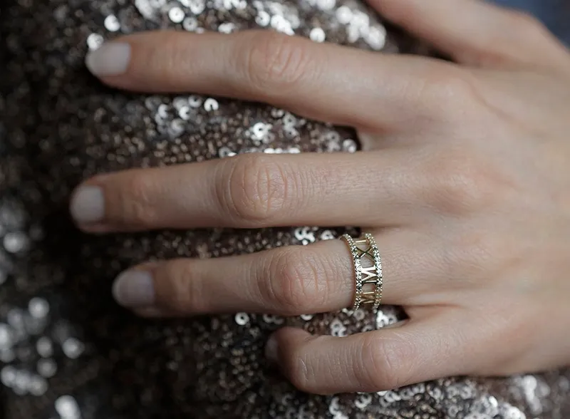 Diamond Ring, Wedding Band view 5