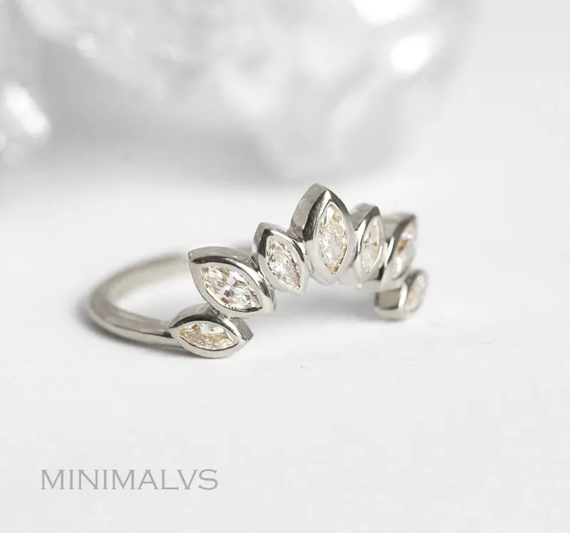 Diamond Tiara Ring, Diamond Crown Ring vy 8