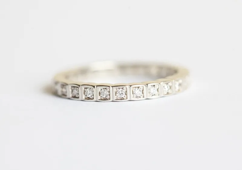 DIAMOND WEDDING BAND, DIAMOND ETERNITY RING vy 3