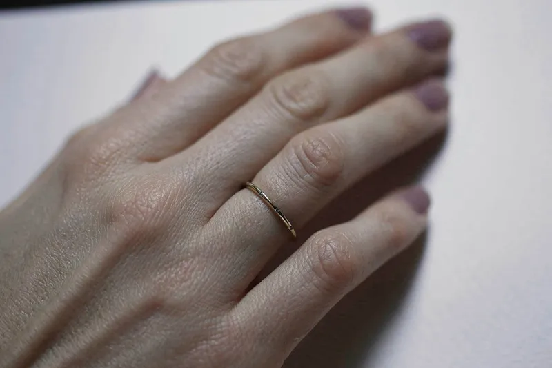 Diamond Wedding Band, Stacking Diamond Ring view 3