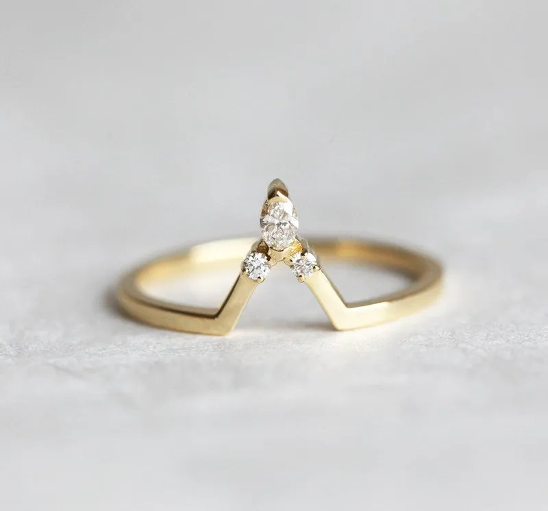 Diamond Wedding Ring Set, Diamond Engagement Ring Set vy 5