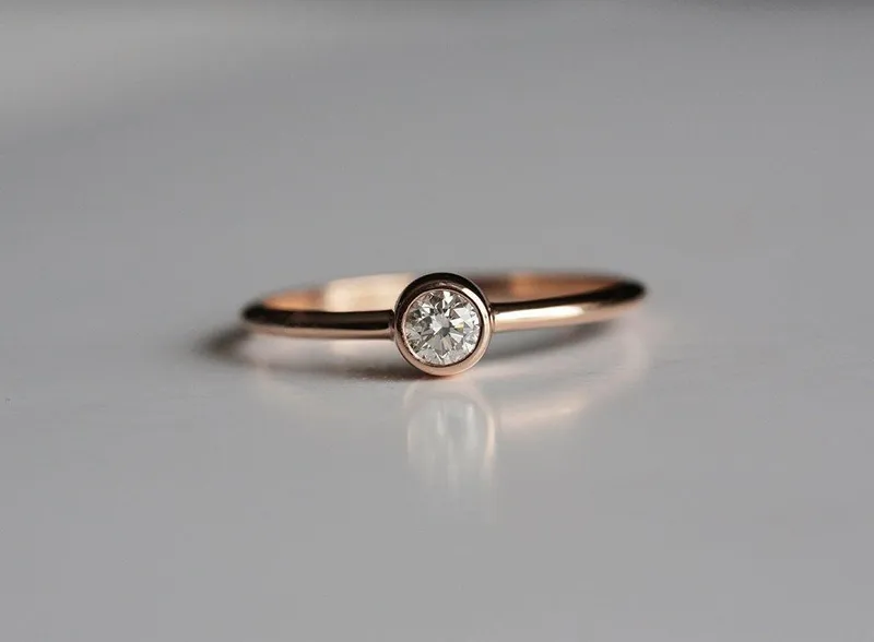 Diamond Wedding Set, Diamond Ring Set vy 3
