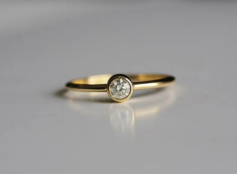 Diamond Wedding Set, Diamond Ring Set vy 6