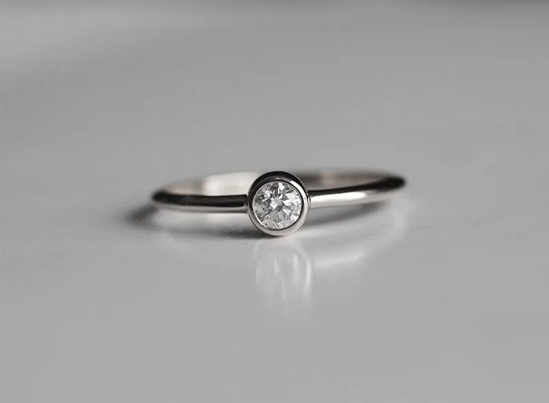 Diamond Wedding Set, Diamond Ring Set vy 7