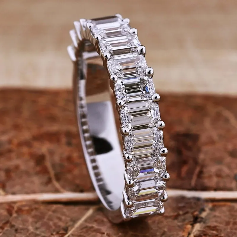 0.15 CT Emerald Cut Lab Grown Diamond Wedding Band emerald emerald cut engagement ring