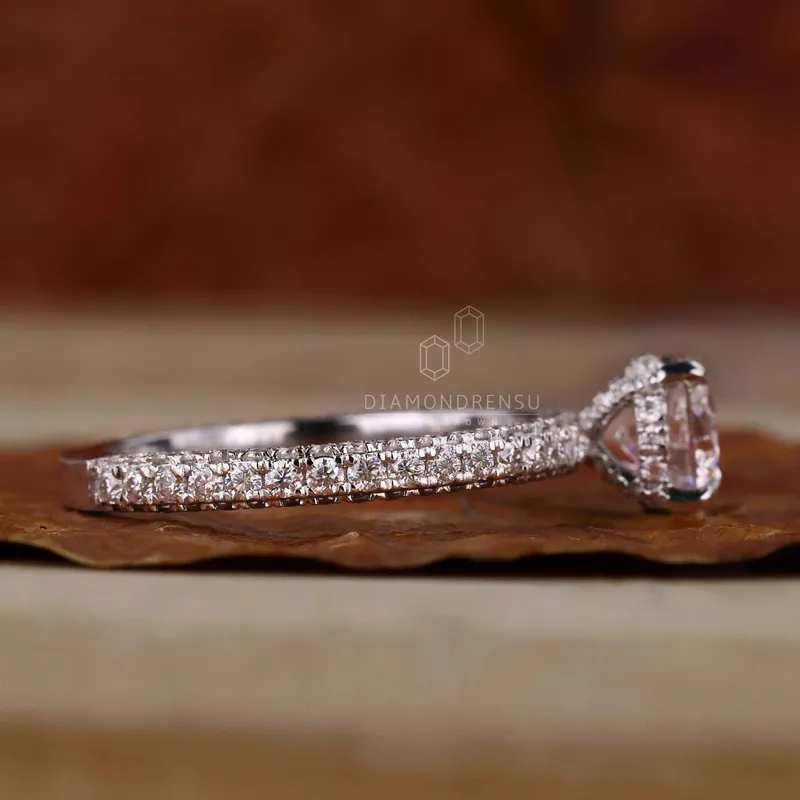 0.50 - 2.0 CT Round Cut Lab Grown Diamond Engagement Ring, IGI Certified view 3