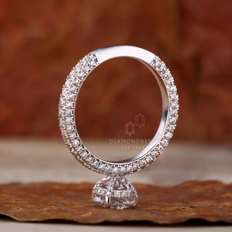 0.50 - 2.0 CT Round Cut Lab Grown Diamond Engagement Ring, IGI Certified view 6